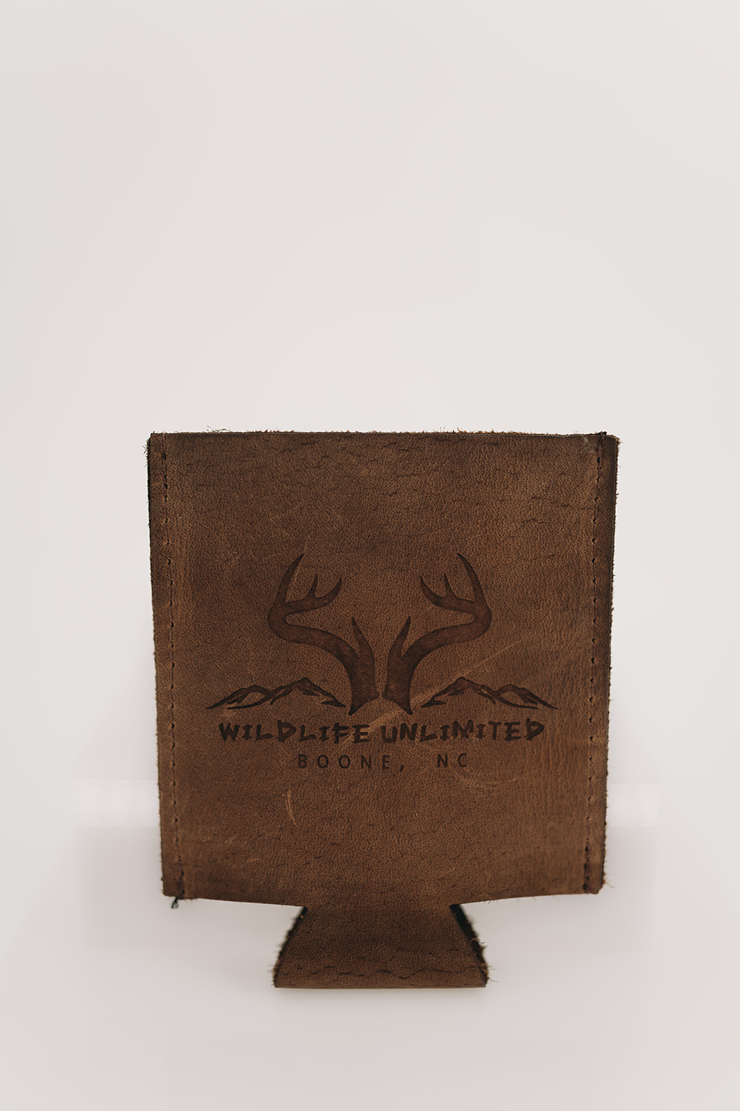 Wildlife Unlimited Leather Can Coozie