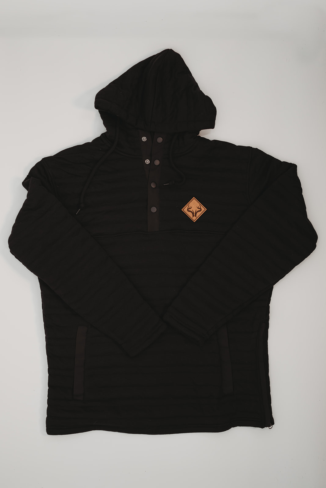 Black Quilted Pullover